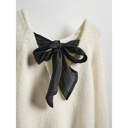 Reserved - Sukienka z wiązaniem - kremowy Reserved S Reserved