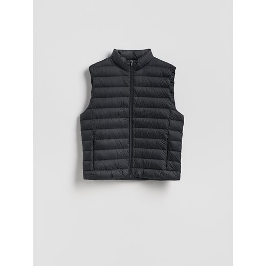 Reserved - Lekka pikowana kamizelka puchowa - czarny ze sklepu Reserved w kategorii Kamizelki męskie - zdjęcie 187275381