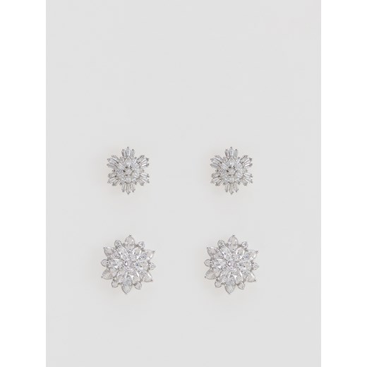 Reserved - Zestaw kolczyków z cyrkoniami - srebrny - id: 707IL-SLV - marki Reserved - 187275523 Reserved - Zestaw kolczyków z cyrkoniami - srebrny ze sklepu Reserved w kategorii Kolczyki - zdjęcie 187275523