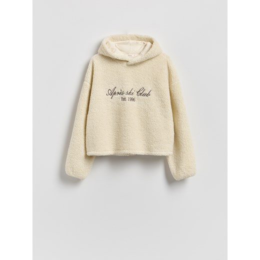 Reserved - Bluza ze sztucznego baranka - złamana biel - id: 763GA-01X - marki Reserved - 187275554 Reserved - Bluza ze sztucznego baranka - złamana biel ze sklepu Reserved w kategorii Bluzy damskie - zdjęcie 187275554