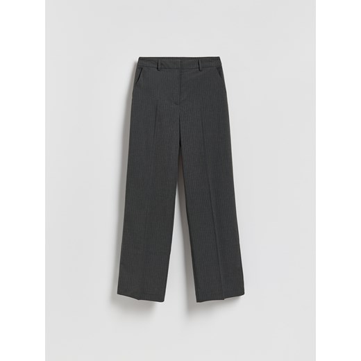 Reserved - Spodnie w prążek - ciemnoszary - id: 878HU-90M - marki Reserved - 187275603 Reserved - Spodnie w prążek - ciemnoszary ze sklepu Reserved w kategorii Spodnie damskie - zdjęcie 187275603