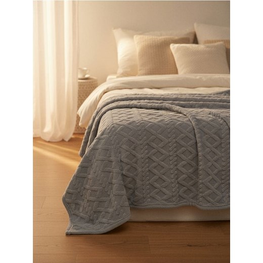Sinsay - Narzuta na łóżko - szary ze sklepu Sinsay w kategorii Narzuty i kapy - zdjęcie 187276274