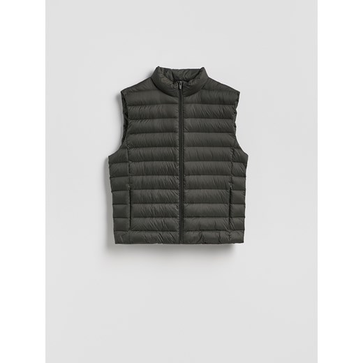 Reserved - Lekka pikowana kamizelka puchowa - zielony ze sklepu Reserved w kategorii Kamizelki męskie - zdjęcie 187276773