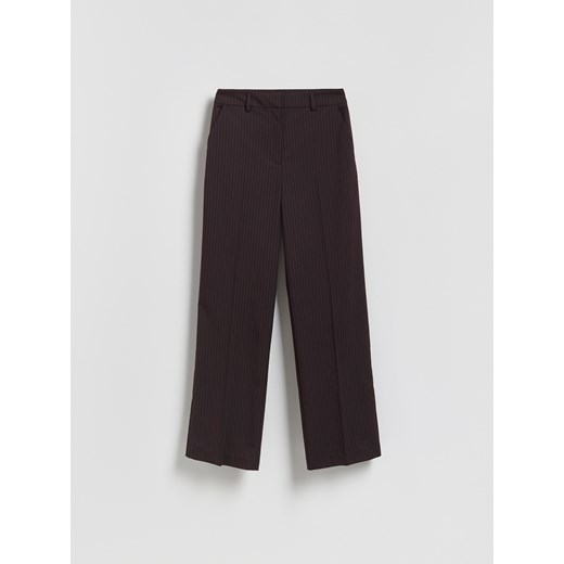 Reserved - Spodnie w prążek - burgundowy - id: 878HU-53M - marki Reserved - 187276960 Reserved - Spodnie w prążek - burgundowy ze sklepu Reserved w kategorii Spodnie damskie - zdjęcie 187276960