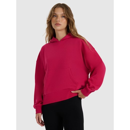 Damska bluza nierozpinana z kapturem 4F 4FWAW25TSWSF1887 - różowa ze sklepu Sportstylestory.com w kategorii Bluzy damskie - zdjęcie 187277341