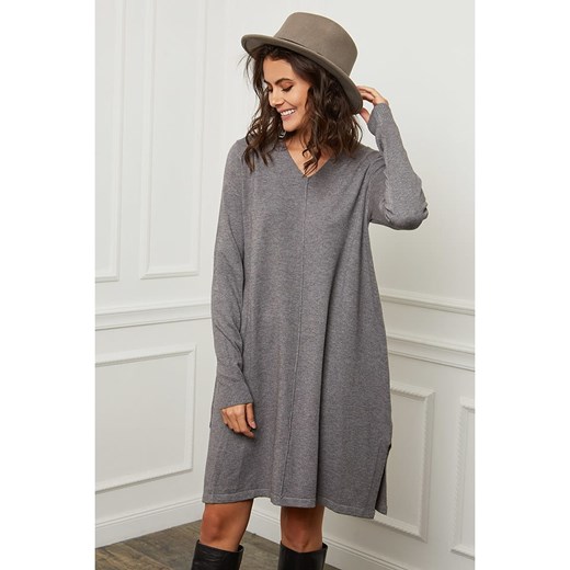 Joséfine Sukienka dzianinowa &quot;Farel&quot; w kolorze szarym Joséfine M promocyjna cena Limango Polska