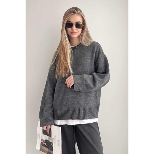 Happiness Istanbul Sweter w kolorze antracytowym Happiness Istanbul M promocja Limango Polska