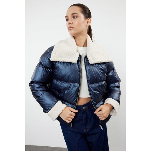 trendyol Kurtka zimowa w kolorze granatowym ze sklepu Limango Polska w kategorii Kurtki damskie - zdjęcie 187277742