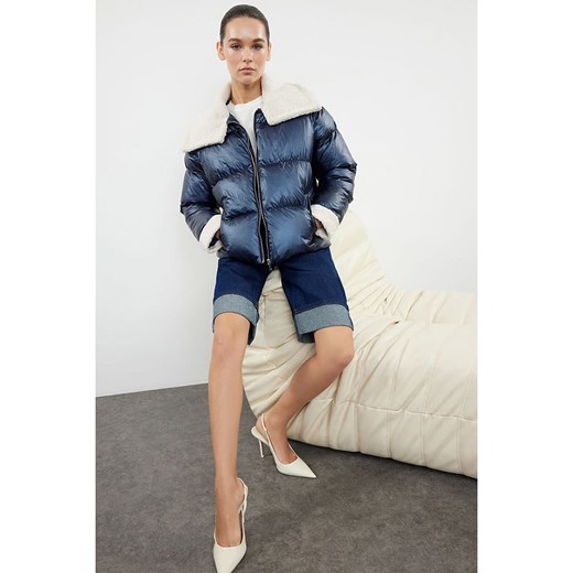 trendyol Kurtka zimowa w kolorze granatowym Trendyol L wyprzedaż Limango Polska
