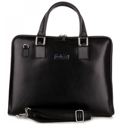 Torebki Skórzane VITTORIA GOTTI Made in Italy Aktówka Damska A4 Czarna ze sklepu PaniTorbalska w kategorii Kuferki - zdjęcie 187277890