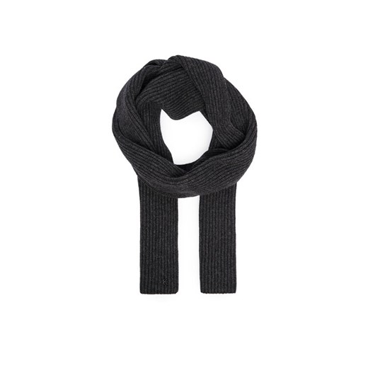 Szalik Calvin Klein Ck Metal Wool Rib Scarf LV04D8056G Szary ze sklepu eobuwie.pl w kategorii Szaliki i chusty damskie - zdjęcie 187278834