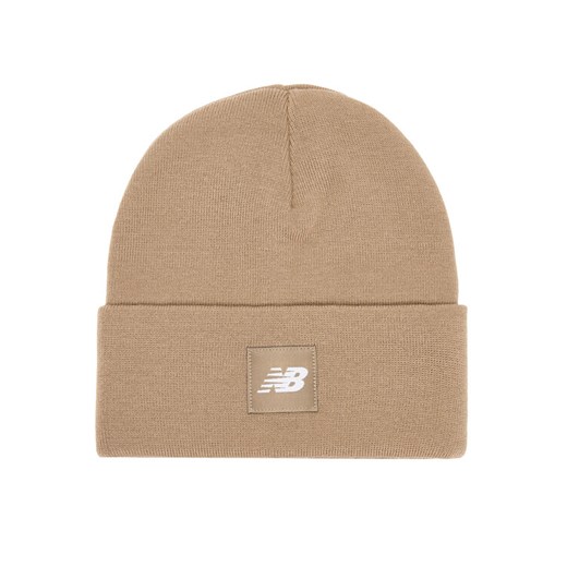 Czapka New Balance LAH13034SOT Beżowy ze sklepu eobuwie.pl w kategorii Czapki zimowe damskie - zdjęcie 187278843