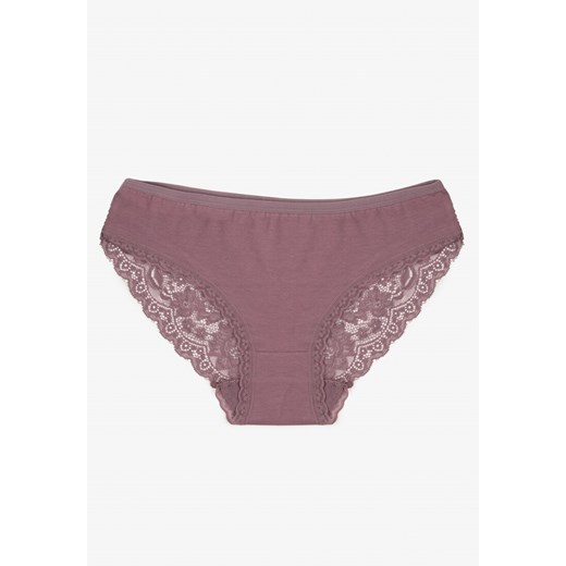 Fioletowe Majtki Figi Zdobione Koronką Venissella ze sklepu born2be.pl w kategorii Majtki damskie - zdjęcie 187279570
