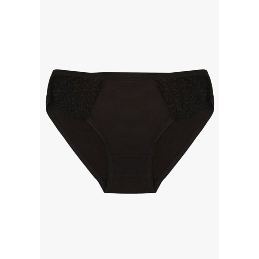 Czarne Gładkie Majtki Figi z Bawełny Venessila ze sklepu born2be.pl w kategorii Majtki damskie - zdjęcie 187279590