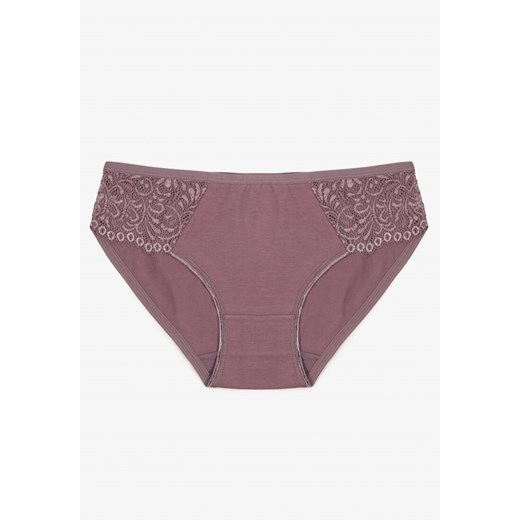 Fioletowe Gładkie Majtki Figi z Bawełny Venessila ze sklepu born2be.pl w kategorii Majtki damskie - zdjęcie 187279594