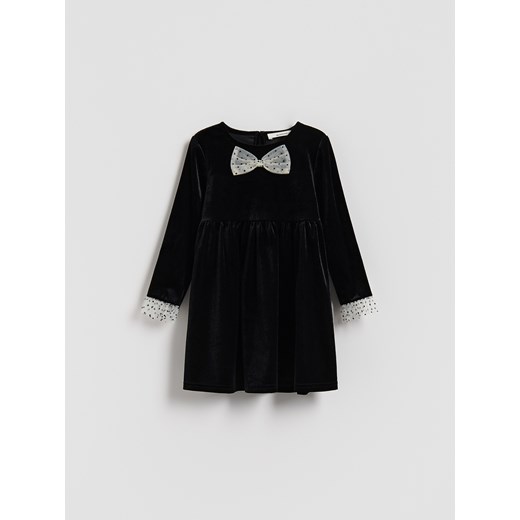 Reserved - Welurowa sukienka - czarny Reserved 80 (9-12 m.) Reserved