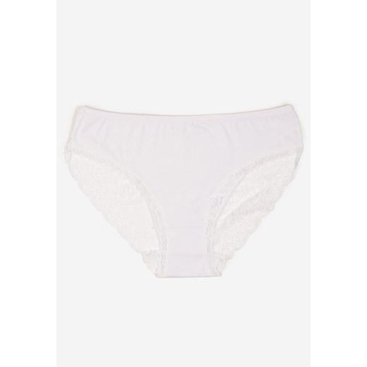 Białe Majtki Figi z Koronkowymi Wstawkami Amiora ze sklepu renee.pl w kategorii Majtki damskie - zdjęcie 187279803