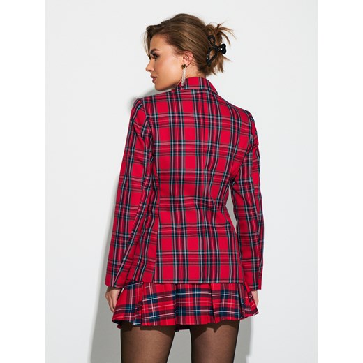 Sinsay - Żakiet w kratę z ozdobnymi guzikami - wielobarwny Sinsay M Sinsay