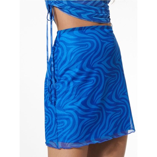 Sinsay - Wzorzysta spódnica mini z siateczkowej tkaniny - wielobarwny ze sklepu Sinsay w kategorii Spódnice - zdjęcie 187280681