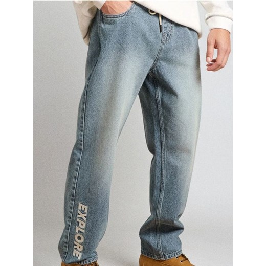Sinsay - Jeansy jogger - zielony ze sklepu Sinsay w kategorii Jeansy męskie - zdjęcie 187280720