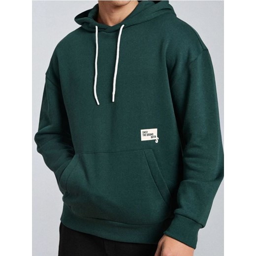 Sinsay - Bluza hoodie - zielony ze sklepu Sinsay w kategorii Bluzy męskie - zdjęcie 187280730