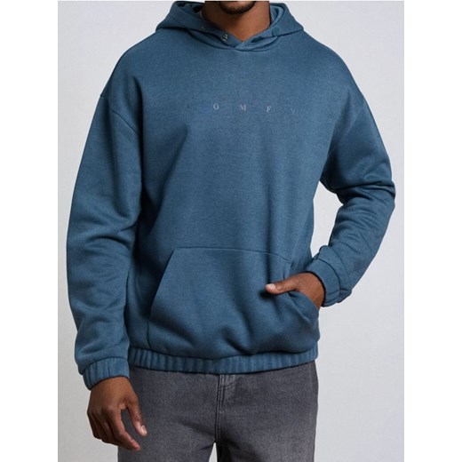 Sinsay - Bluza hoodie - niebieski ze sklepu Sinsay w kategorii Bluzy męskie - zdjęcie 187280731