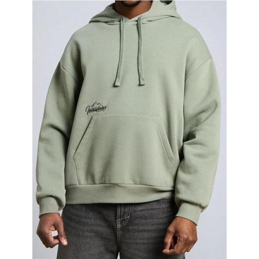 Sinsay - Bluza hoodie - zielony ze sklepu Sinsay w kategorii Bluzy męskie - zdjęcie 187280733