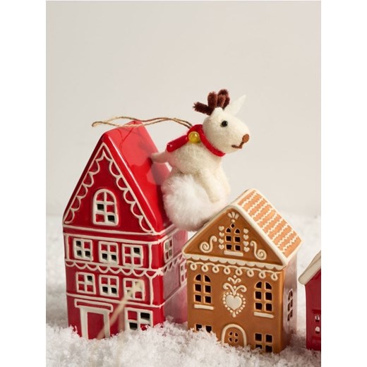 Sinsay - Dekoracja świąteczna - biały - id: 601GF-00X - marki Sinsay - 187280751 Sinsay - Dekoracja świąteczna - biały ze sklepu Sinsay w kategorii Dekoracje bożonarodzeniowe - zdjęcie 187280751