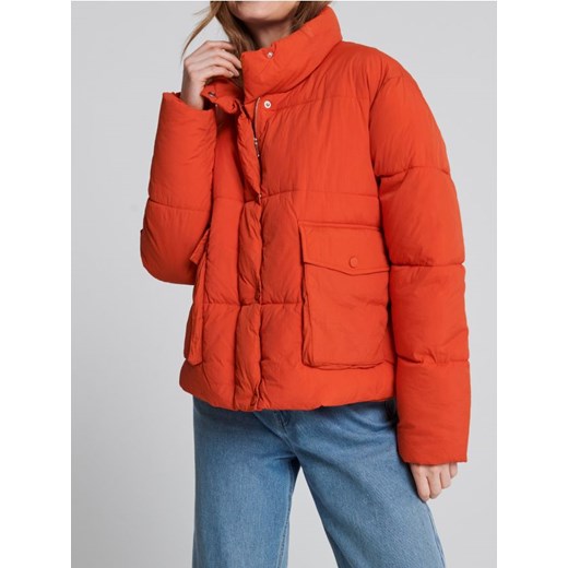 Sinsay - Pikowana kurtka puffer - pomarańczowy ze sklepu Sinsay w kategorii Kurtki damskie - zdjęcie 187280831