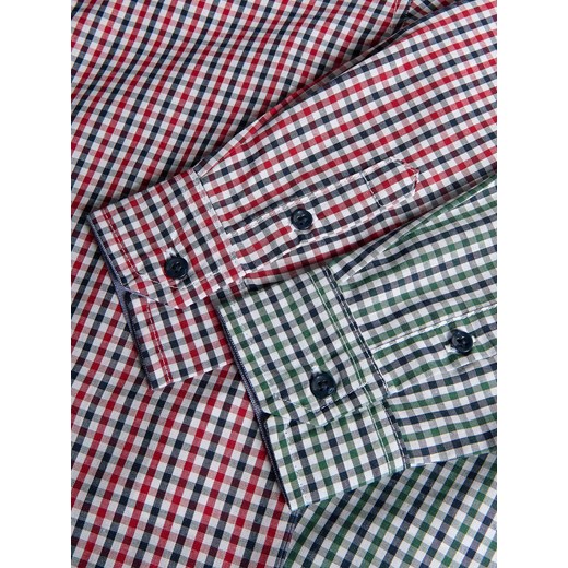 Reserved - Koszula w drobną kratę - zielony Reserved 164 (13 lat) Reserved