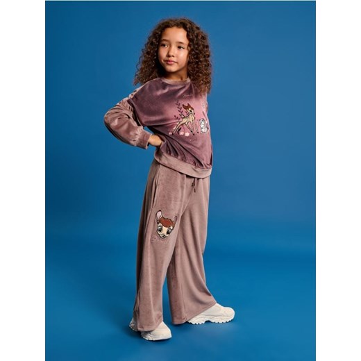 Sinsay - Spodnie wide leg Bambi - brązowy ze sklepu Sinsay w kategorii Spodnie dziewczęce - zdjęcie 187281981