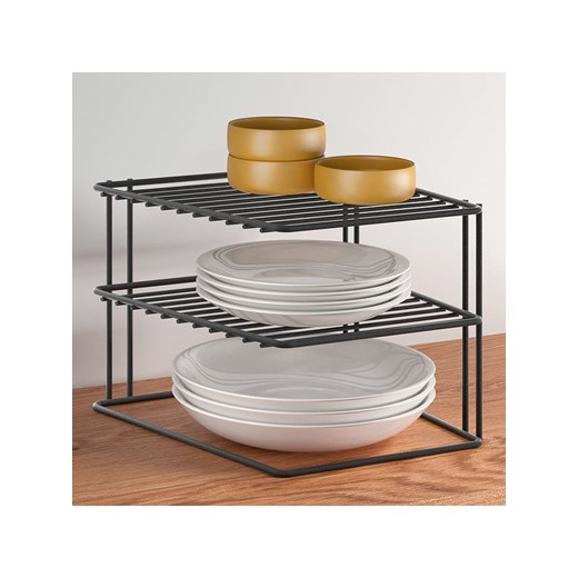 metaltex Regał &quot;Palio&quot; w kolorze czarnym do rogu szafki - 25 x 19 x 25 Metaltex onesize okazyjna cena Limango Polska