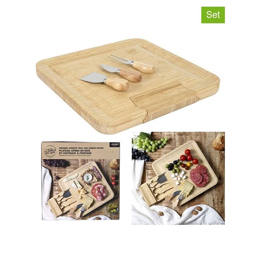 COOK CONCEPT 5-częściowy zestaw w kolorze jasnobrązowym do sera - id: 17655976 - marki Cook Concept - 187282260 COOK CONCEPT 5-częściowy zestaw w kolorze jasnobrązowym do sera ze sklepu Limango Polska w kategorii Deski - zdjęcie 187282260