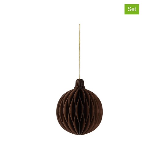 Clayre & Eef Bombki papierowe (2 szt.) w kolorze brązowym - wys. 10 x Ø 8 cm - id: 17776085 - marki Limango Polska - 187282342 Clayre & Eef Bombki papierowe (2 szt.) w kolorze brązowym - wys. 10 x Ø 8 cm ze sklepu Limango Polska w kategorii Dekoracje bożonarodzeniowe - zdjęcie 187282342