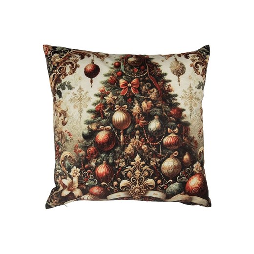 Clayre &amp; Eef Poszewka w kolorze czerwono-zielonym na poduszkę - 45 x 45 cm ze sklepu Limango Polska w kategorii Poduszki dekoracyjne - zdjęcie 187282344