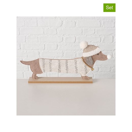 Boltze Figurki dekoracyjne (2 szt.) "Dackel" w kolorze biało-beżowym - id: 17801772 - marki Boltze - 187282444 Boltze Figurki dekoracyjne (2 szt.) "Dackel" w kolorze biało-beżowym ze sklepu Limango Polska w kategorii Dekoracje - zdjęcie 187282444