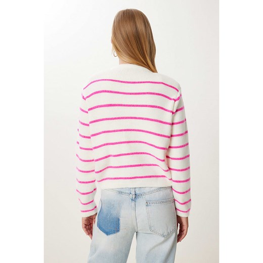 Happiness Istanbul Kardigan w kolorze różowo-białym Happiness Istanbul onesize promocja Limango Polska