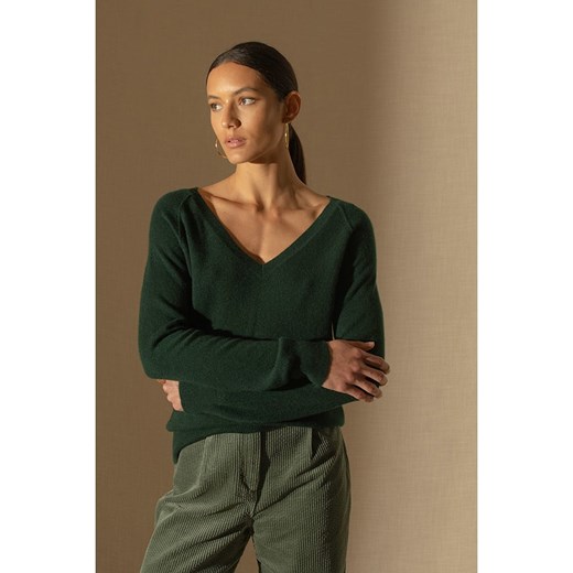 Perfect Cashmere Kaszmirowy sweter &quot;Penelope&quot; w kolorze ciemnozielonym Perfect Cashmere S promocja Limango Polska