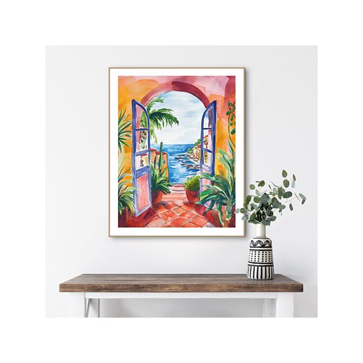 Orangewallz Druk artystyczny "Vacation View" w ramce - id: 16915393 - marki Orangewallz - 187283420 Orangewallz Druk artystyczny "Vacation View" w ramce ze sklepu Limango Polska w kategorii Obrazy - zdjęcie 187283420