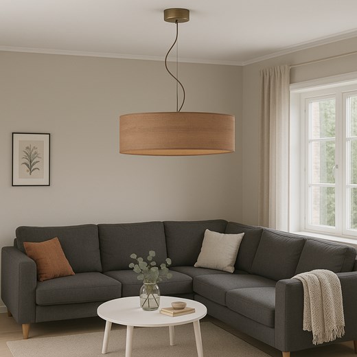 Nowoczesny żyrandol do jadalni HAJFA ECO fi - 60 cm - kolor orzechowy - id: 10486 - marki Ciekot Partners Sp. Z O. O. - 187285094 Nowoczesny żyrandol do jadalni HAJFA ECO fi - 60 cm - kolor orzechowy ze sklepu Lysne w kategorii Lampy wiszące - zdjęcie 187285094