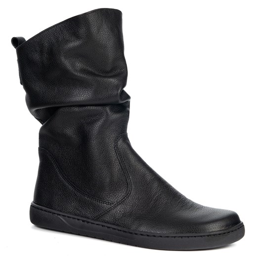 Buty Damskie botki BAREFOOT skórzane ocieplane Freja polskie czarne licowe ze sklepu butyolivier w kategorii Półbuty damskie - zdjęcie 187285262