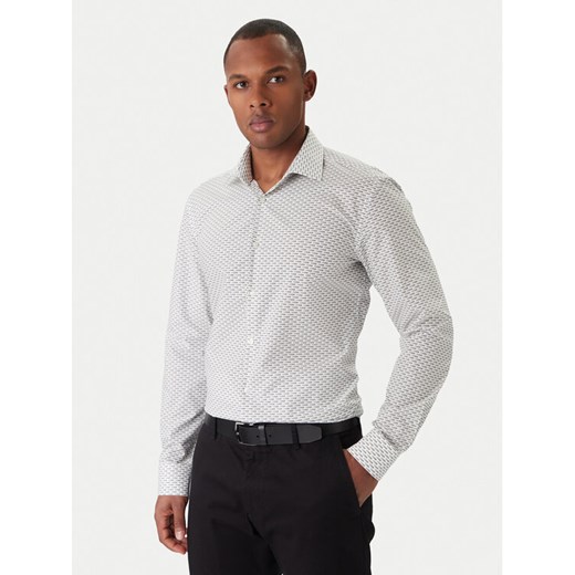HUGO Koszula Kenno 50555318 Biały Slim Fit ze sklepu MODIVO w kategorii Koszule męskie - zdjęcie 187285431