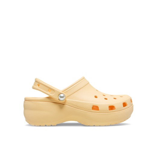 Crocs Klapki Classic Platform Pearl Clog 211231 Żółty ze sklepu MODIVO w kategorii Klapki damskie - zdjęcie 187285463