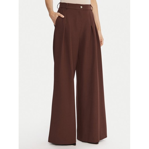 Maryley Spodnie materiałowe 25IB579/43CO Brązowy Regular Fit ze sklepu MODIVO w kategorii Spodnie damskie - zdjęcie 187285533