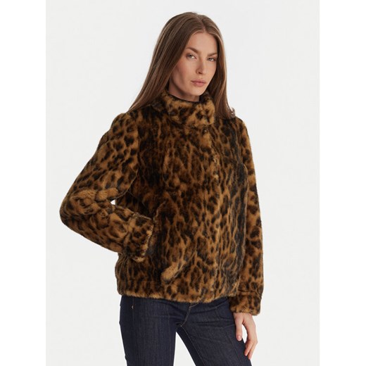 Guess Futro W5BL65 W3900 Brązowy Regular Fit ze sklepu MODIVO w kategorii Futra damskie - zdjęcie 187285612