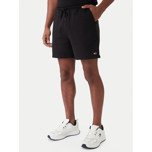 Tommy Jeans Szorty sportowe Flag Beach DM0DM21931 Czarny Regular Fit ze sklepu MODIVO w kategorii Spodenki męskie - zdjęcie 187285630