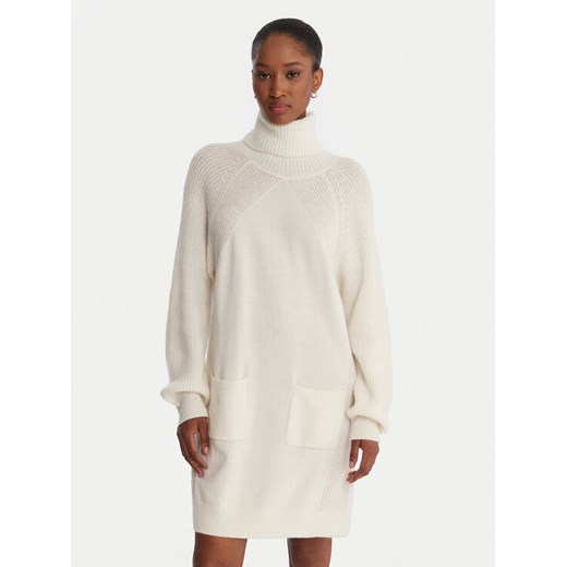 Liu Jo Sukienka dzianinowa MF5063 MS009 Écru Regular Fit ze sklepu MODIVO w kategorii Sukienki - zdjęcie 187285654