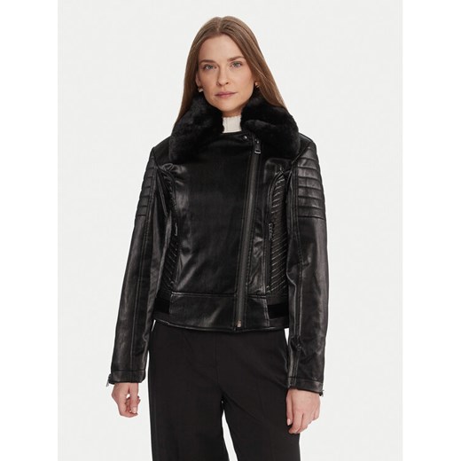 Guess Ramoneska W5BL35 W2820 Czarny Regular Fit ze sklepu MODIVO w kategorii Kurtki damskie - zdjęcie 187285713