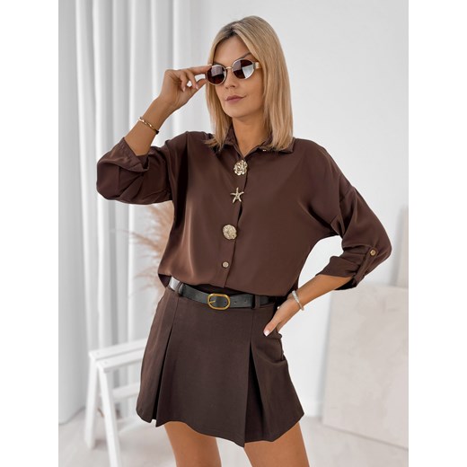 koszula wilkins brązowa one size - id: prod-82233-group - marki UBRA - 187287464 koszula wilkins brązowa one size ze sklepu UBRA w kategorii Koszule damskie - zdjęcie 187287464