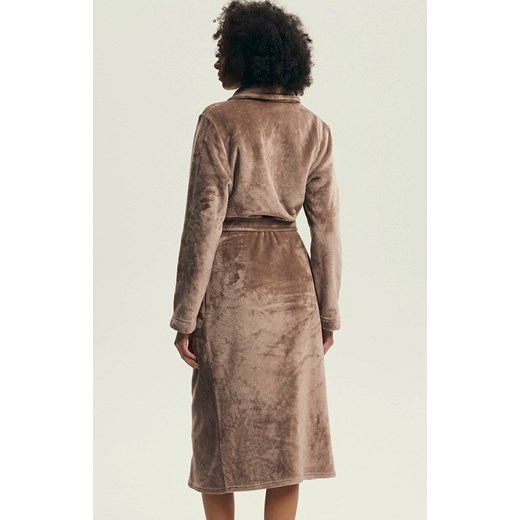 Henderson elegnacki szlafrok damski Dextra 43595-84X, Kolor brązowy, Rozmiar L, Henderson ze sklepu Intymna w kategorii Szlafroki damskie - zdjęcie 187287541